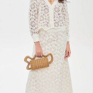FARM Rio Cream Lace Maxi Skirt